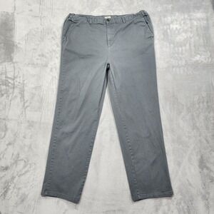 Liberty Blues Pants Mens 44x31 Gray Relaxed Fit Stretch Chino Khaki‎ Big & Tall